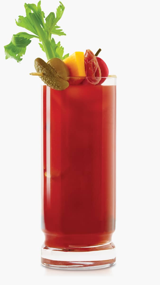 Bloody mary vodka with EFFEN Cucumber Vodka, tomato juice, basil leaves and bloody mary seasoning.