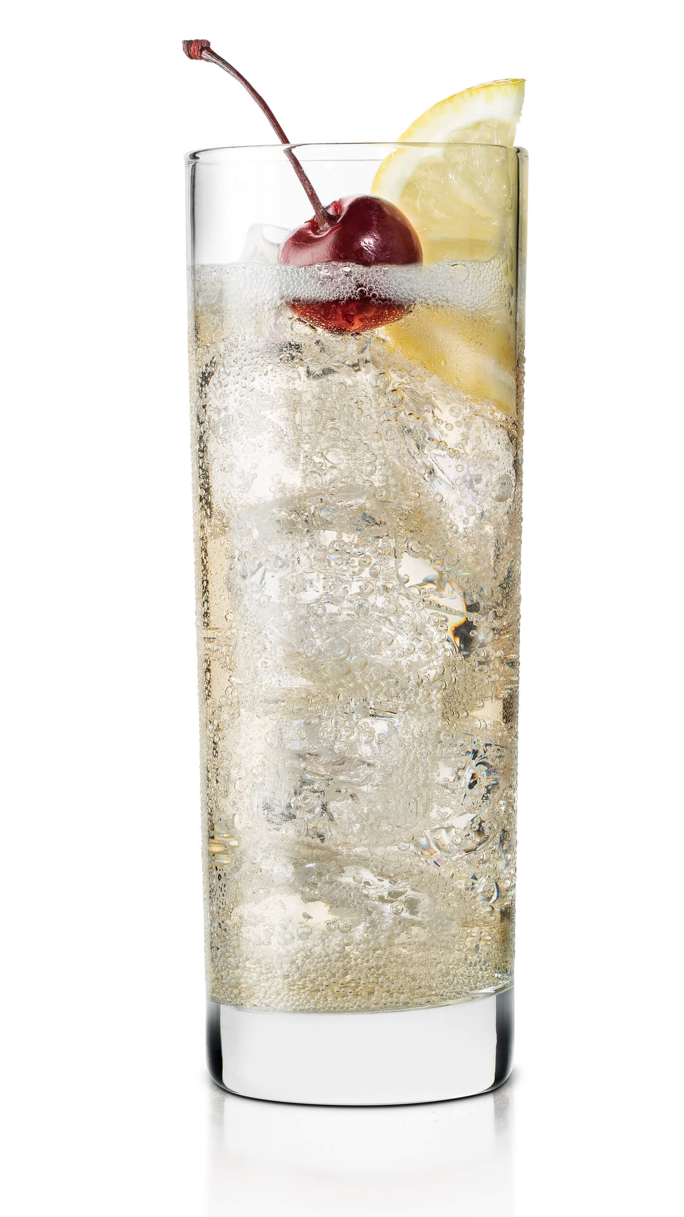 Peach vodka cocktail with EFFEN Black Cherry vodka: apple and lemon juice with DeKuyper Peachtree.