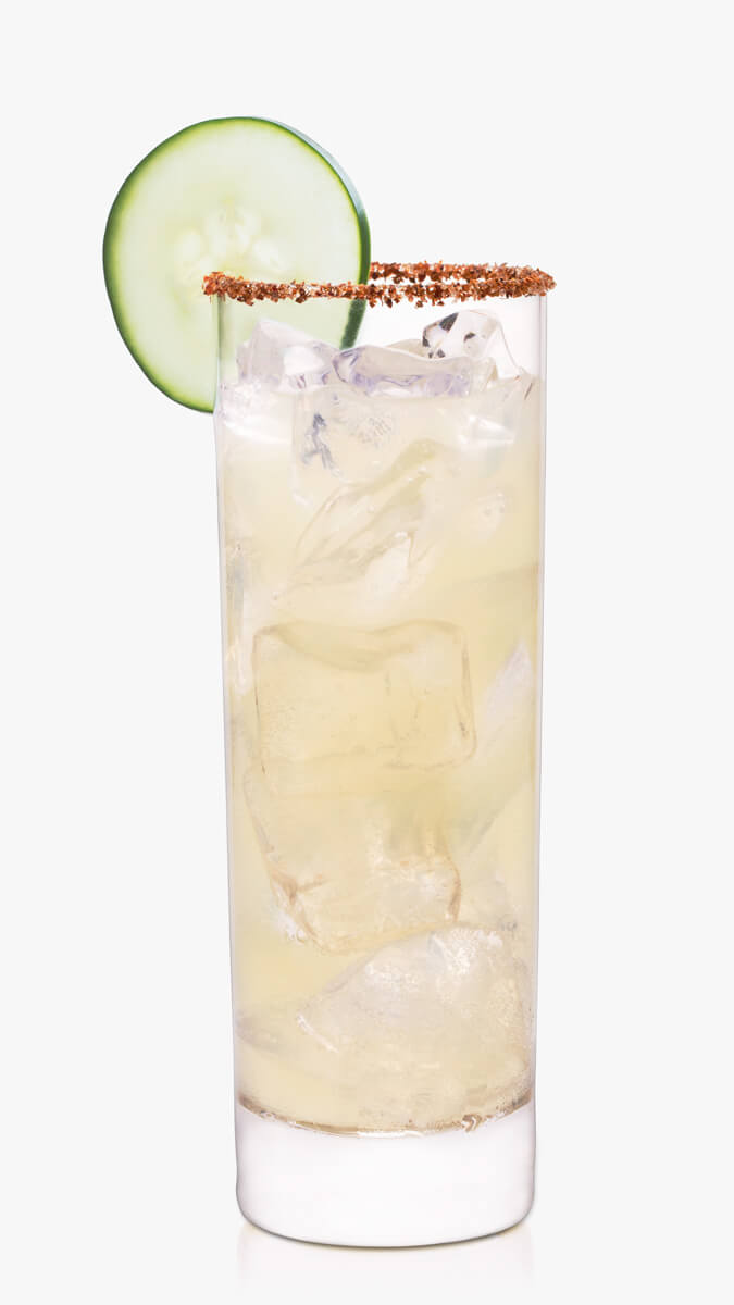 Pepino drink with EFFEN Cucumber Vodka, with a splash of lime juice and a cucumber wheel.