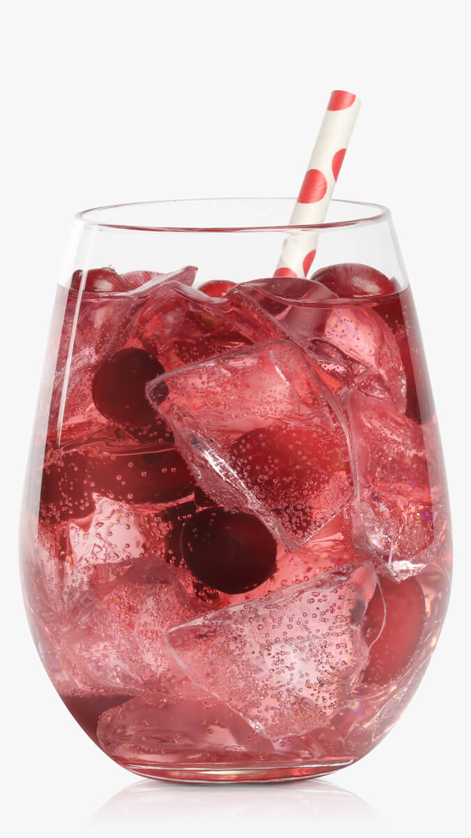 Raspberry Rosé Spritz with EFEN Rosé Vodka, sparkling wine, lemon juice and simple syrup. Sweet!