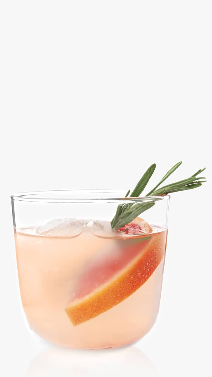 Rosemary vodka cocktail with EFFEN Cucumber Vodka: fresh lemon juice, simple syrup and Lillet Rosé.