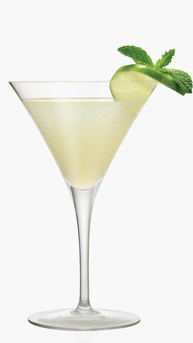 Cucumber mint vodka with EFFEN Cucumber Vodka, mint leaves, fresh lime juice and simple syrup.